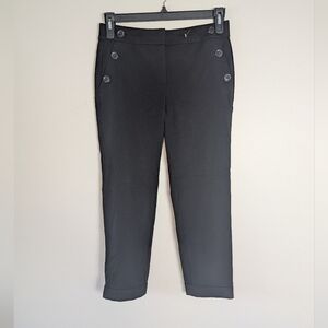 2P Ann Taylor LOFT Petites Black Taper Leg Trousers